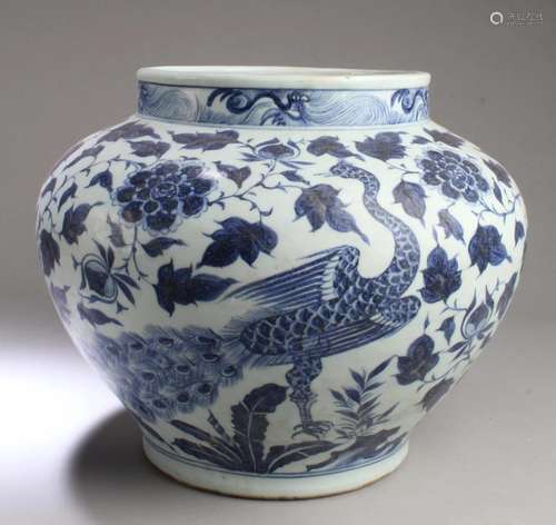 Chinese Blue & White Porcelain Jar