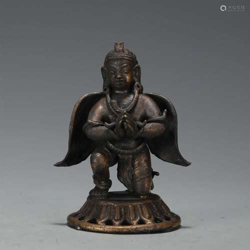 A CHINESE BRONZE FIGURE OF BUDDHA STATUE