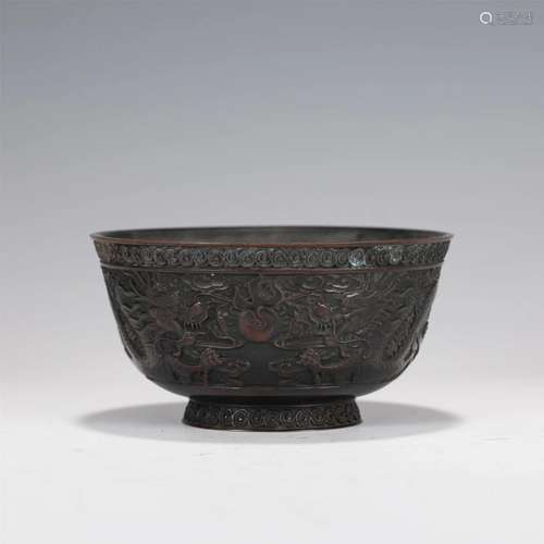 A CHINESE BRONZE BOWL