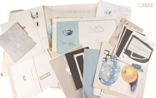 60年代 设计稿手稿一组 纸本 25件；尺寸不一