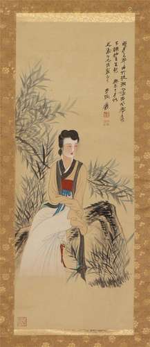 A CHINESE PAINTING OF BUEATIFUL WOMAN