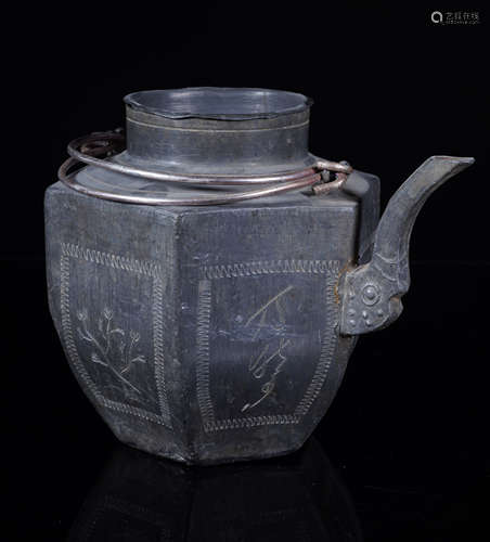 China Republic Tin Teapot