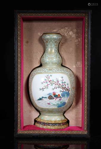 Enamel Gilt Globular Vase