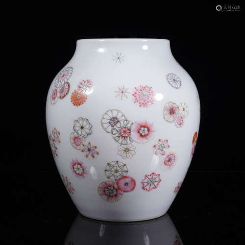 Yongzheng Famille Rose Flower Jar