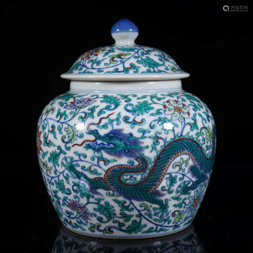 Qianlong Doucai Dragon Jar