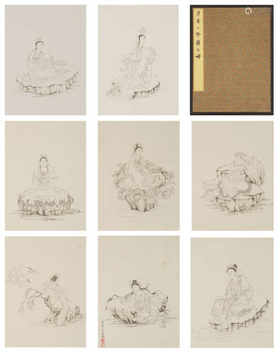 Chinese Ablum of Figure Paintings by Puru