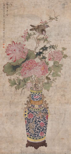 Chinese Bird-and-Flower Painting by Mei Lanfang