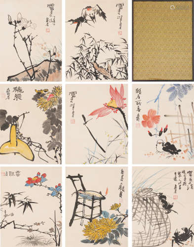 Chinese Ablum of Paintings by Pan Tianshou