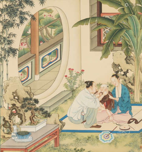 Chinese Figure Painting by Jiao Bingzhen