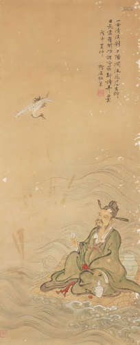 Chinese Figure Painting by Du Jin