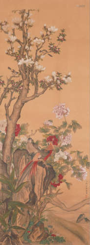 Chinese Bird-and-Flower Painting by Giuseppe Castiglione