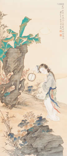 Chinese Figure Painting by Xu Cao