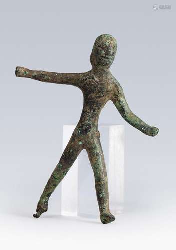 Etruscan figure from the 2nd century BC. Bronze. Measures: 3...