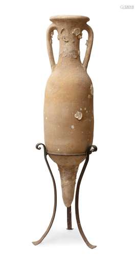 Roman amphora, 2nd century AD. Terracotta. With iron support...