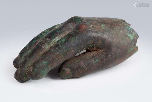 Hand fragment of a Roman sculpture, 2nd-3rd century A.D. Bro...