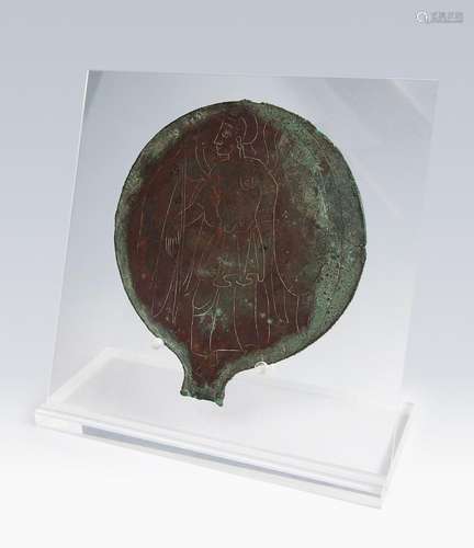 Etruscan mirror, 6th-5th century BC. Bronze. Measures: 16 x ...