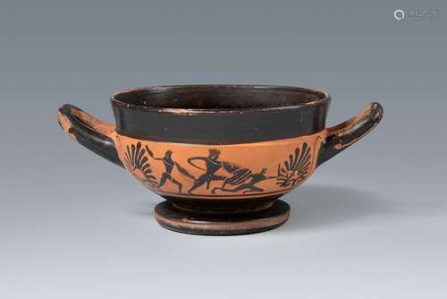 Kylix. Greece Attica, ca. 500 BC. Black glazed pottery. Inta...