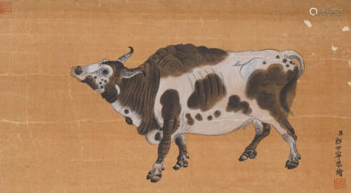 Chinese Cow Painting by Giuseppe Castiglione