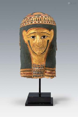 Funerary mask. Ancient Egypt, Low Period (664-323 B.C.). Pol...