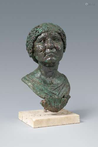 Portrait bust. Rome, first century A.D. Bronze. Provenance: ...