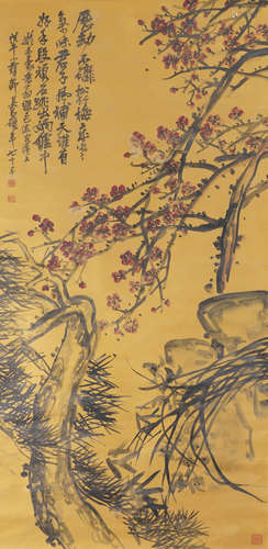 Chinese Flower Painting by Wu Changshuo