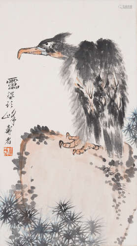 Chinese Bird Painting by Pan Tianshou