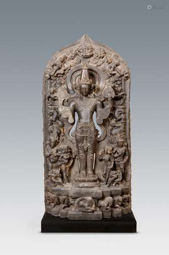 Stele with the representation of Vishnu, Northeast India, Pa...