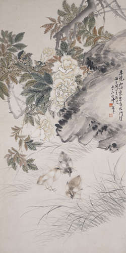 Chinese Bird-and-Flower Painting by Sha Fu