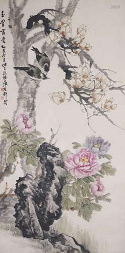 Chinese Bird-and-Flower Painting by Liu Bin