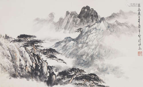 Chinese Landscape Painting by Dong Shouping