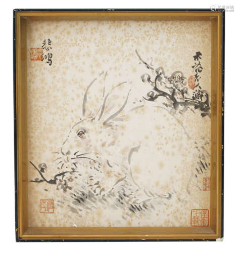 The Rabbit，by Xu Beihong