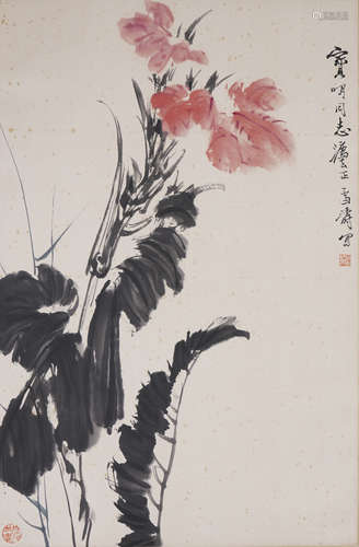 Chinese Flower Painting by Wang Xuetao