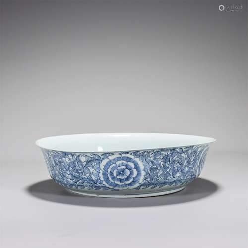 Blue and White Lotus Plate