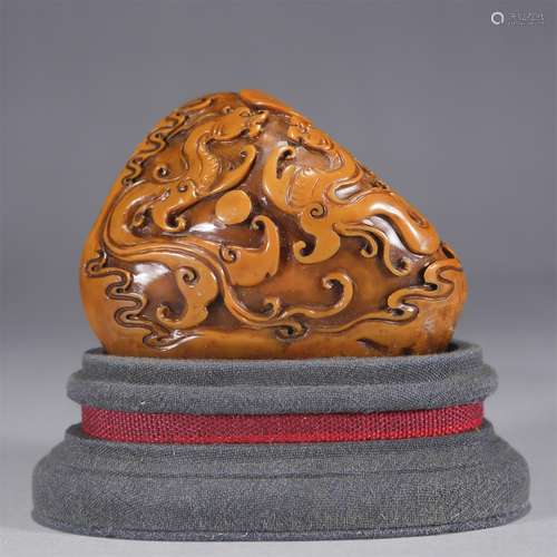 Carved Tianhuang Stone Dragon Seal