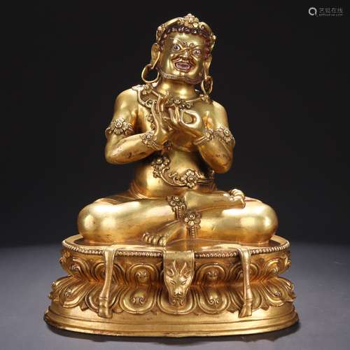 Gilt Bronze Figure of Guardian