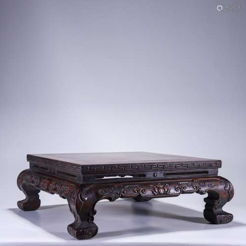 Carve Rosewood Flower Foot Stool