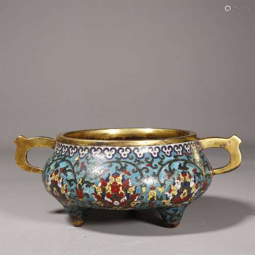 Cloisonne Enamel Tripod Censer