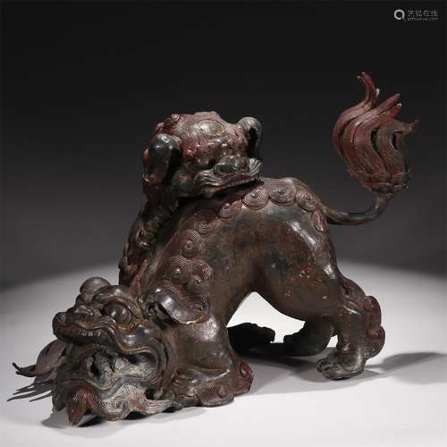 Bronze Lion-Form Censer