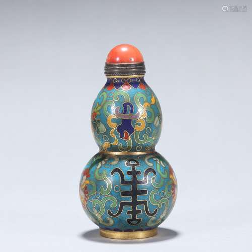 Cloisonne Enamel Longevity Snuff Bottle