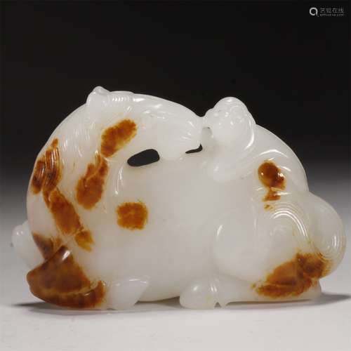 Carved Hetian Jade Horse