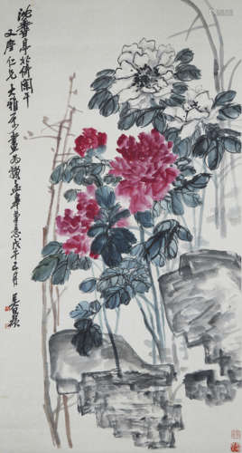 Chinese Flower Painting by Wu Changshuo