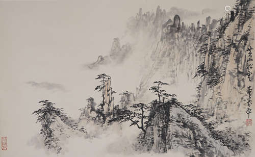 Chinese Landscape Painting by Dong Shouping