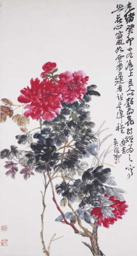 Chinese Flower Painting by Wu Changshuo