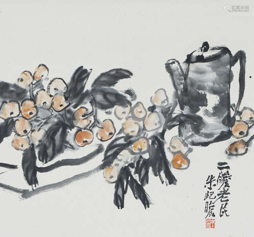 Chinese Flower Painting by Zhu Qizhan