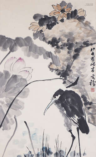 Chinese Bird-and-Flower Painting by Li Kuchan