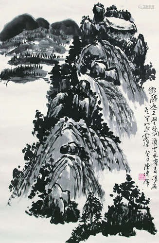 陈传席 山水 水墨纸本 立轴