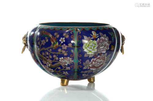 CHINESE CLOISONNE JARDENIER POT