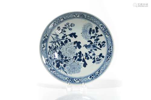 CHINESE BLUE AND WHITE PORCELAIN CHARGER