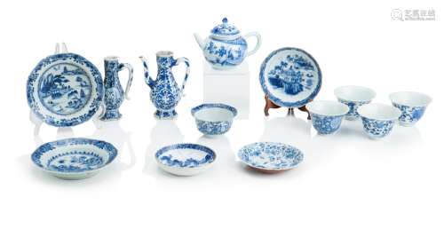 A COLLECTION OF 18TH CENTURY AND LATER CHINESE BLUE AND WHIT...