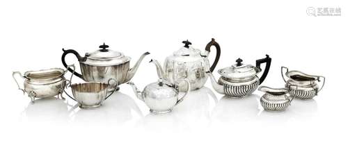 A VICTORIAN SILVER BACHELOR'S TEA SET